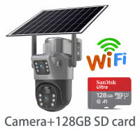 MYHYPERGEAR V380 pro CCTV 8MP Camera Dual Lens Solar CCTV Camera IP66 Outdoor Waterproof Wireless IP Mobile Detection Alarm Full Color Night Vision PTZ Security IP Camera for Garden Yard Farms