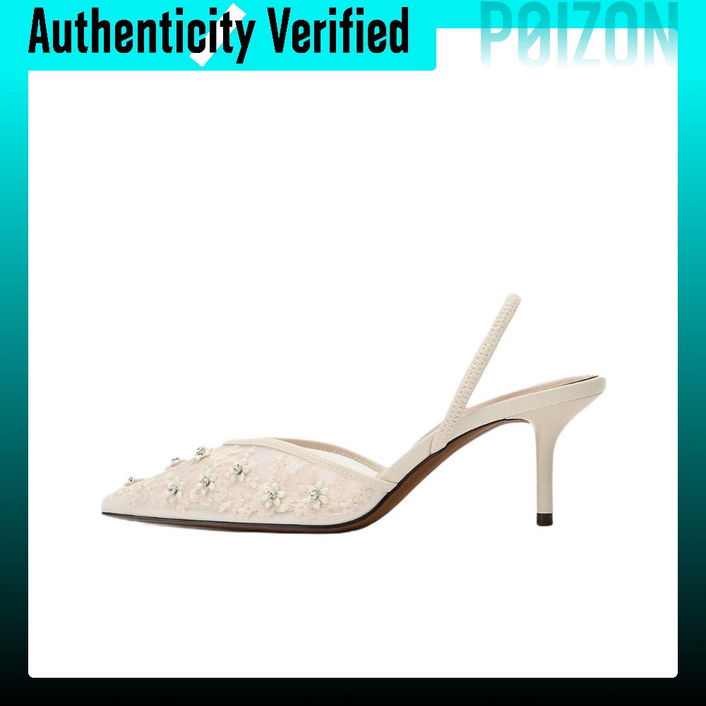 รองเท้าส้นสูงผู้หญิง Zara Slim Heel 6.5 ซม. ผู้หญิง สีเบจ 2832710001 ราคา 13,521 บาท*ส่งฟรี