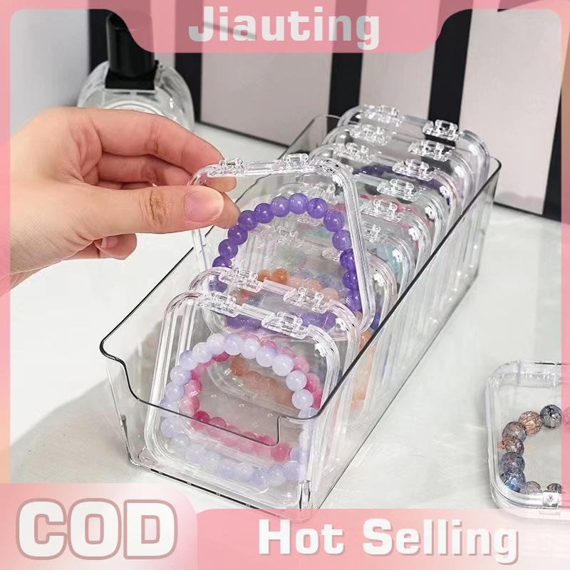 Jiauting Vòng tay vòng tay Hộp đựng đồ để bàn Hộp đựng đồ trang sức vòng cổ trang sức chống bụi hộp sắp xếp Máy tính để bàn kệ