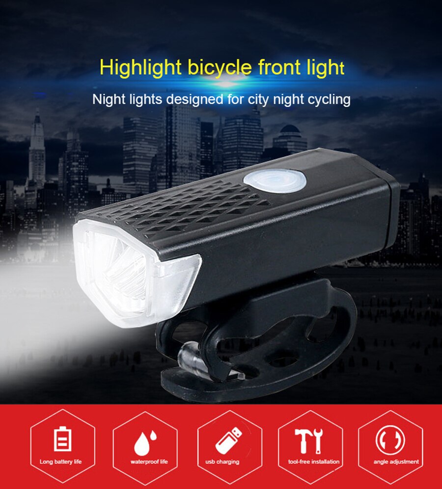 Luce notturna per bici 5 modalità luce Super luminosa manubrio anteriore per bic