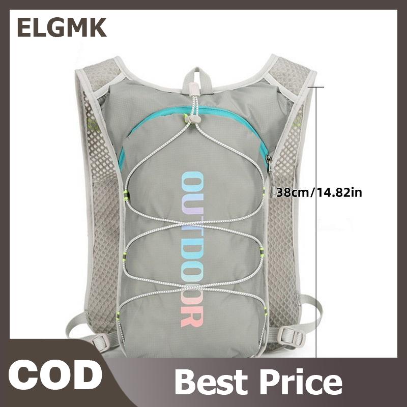 ELGMK Ngoài Trời Đường Mòn Chạy Ba Lô Ultralight Phụ Nữ Người Đàn Ông Chạy Đua Hydrat Vest Marathon Xe Đạp Túi Cho Marathon Đi Xe Đạp Đi Bộ Đường Dài