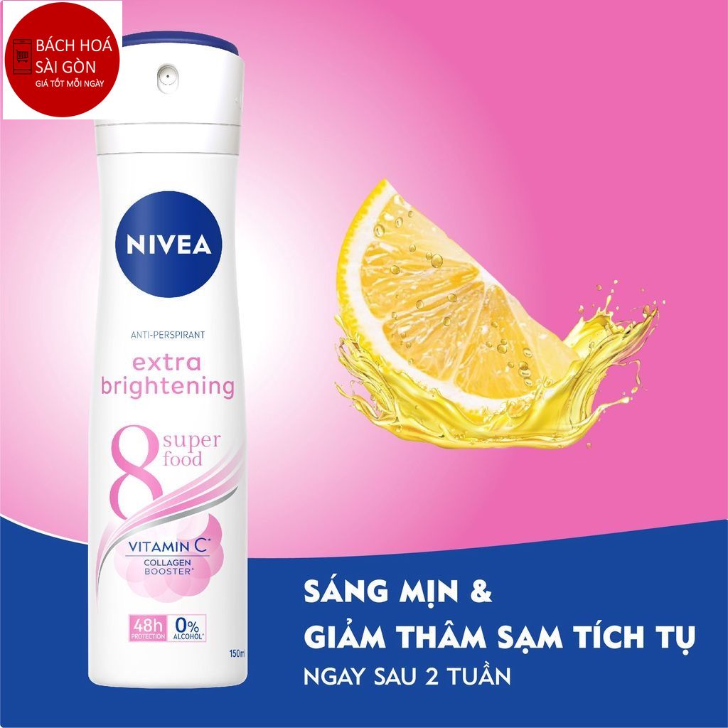Xịt ngăn mùi nivea dành cho nữ, chai 150ml