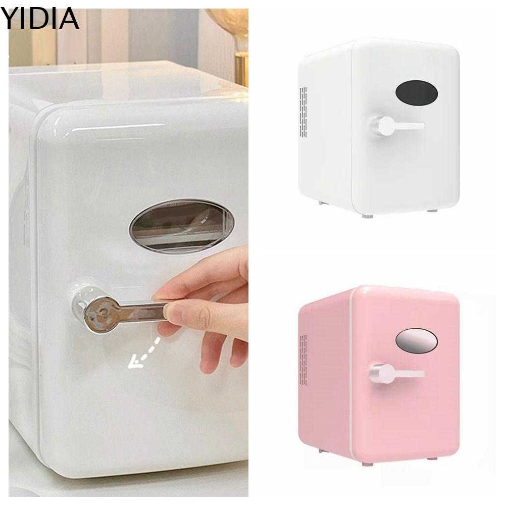 YIDIA 4L 6 lon Tủ lạnh mini xe hơi 4L Nóng và lạnh Làm lạnh Tủ lạnh mini 6 lon 4L Tủ lạnh mini Đựng đồ Tủ lạnh trang điểm 4L Xe tải