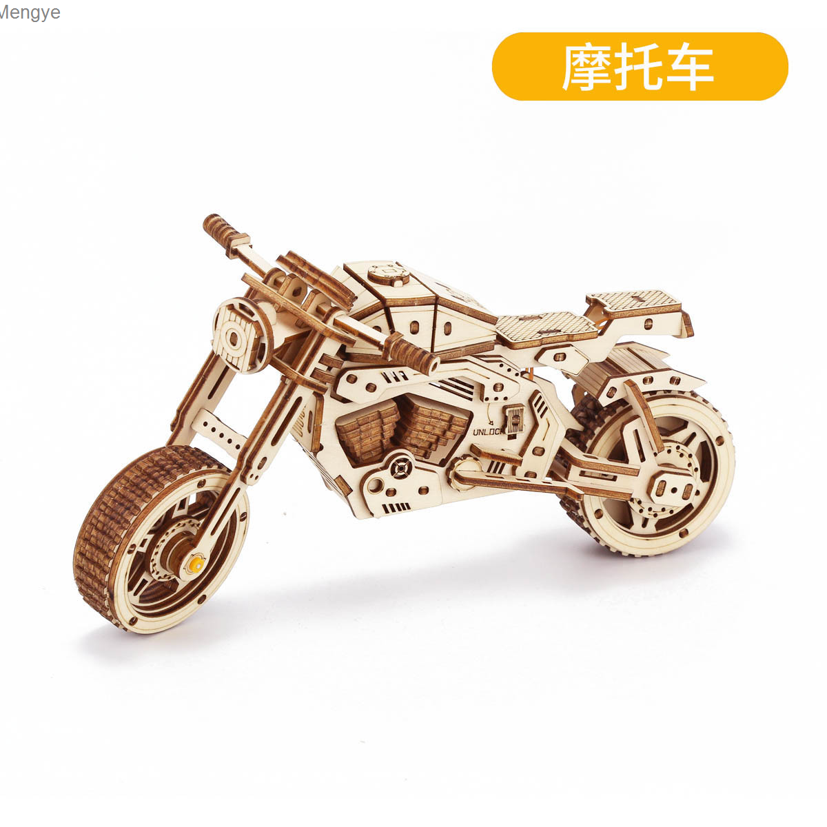 Off Road Đồ chơi xe máy, mô hình xe máy, câu đố ghép hình 3D, đồ trang trí truyền động cơ khí ba chiều, Thủ công mỹ nghệ sáng tạo mengye