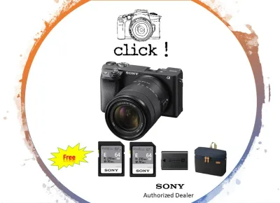 Sony Alpha ILCE-6400M/ A6400M Mirrorless Digital Camera with 18-135mm Lens (Black) (Free 2 x 64GB SD CARD + Sony NP-FW50 Battery + Camera Bag)