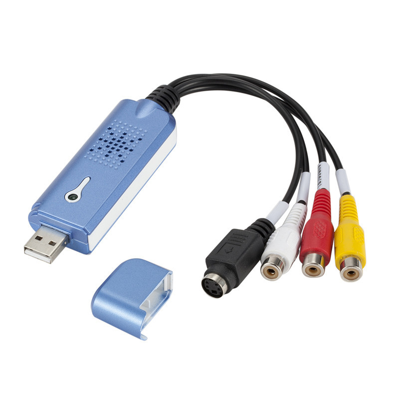 การ์ดอะแดปเตอร์ทีวี การ์ดจับภาพวิดีโอง่าย DVR USB 2.0 Easycap 4 ช่อง DVD VHS Audio Acquisition Converter ราคา 9,646 บาท*ส่งฟรี