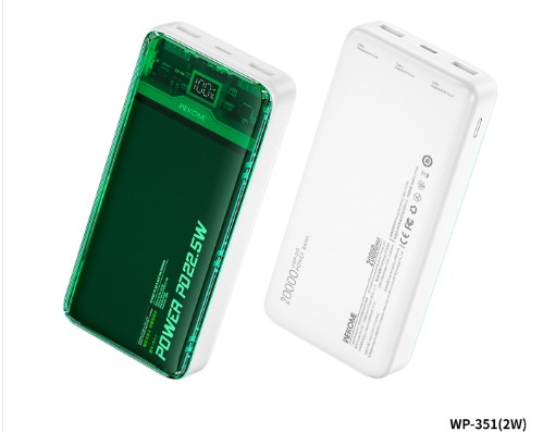 Pin sạc dự phòng WEKOME WP-351 20000mAh QC3.0+PD 22.5W (Lá)  (Cái)