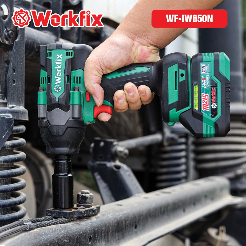 Máy Siết Bulong WORKFIX WF-IW650N 21V, Lực Siết 650Nm, Dùng Pin Lithium