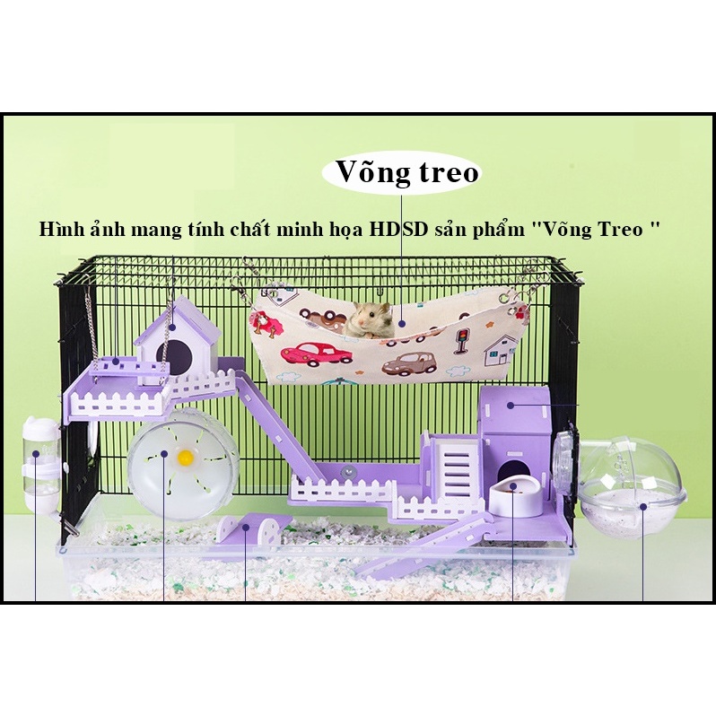 Võng treo lồng cho hamster, sóc bay, sóc đất , thỏ, bọ, mèo nhỏ và thú cưng nhỏ