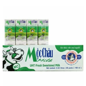 Thùng sữa tươi Mộc Châu có đường 180ml - 48 hộp