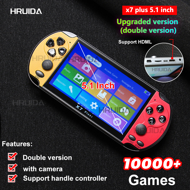 [dianc] X7/x7 plus/X12 Plus 4.3''/5.1''/7.0'' Game Console Portable Camera MP5 LCD Rechargeable Handheld tv 10000+games Children's Gifts ราคา  2,308 บาท*ส่งฟรี