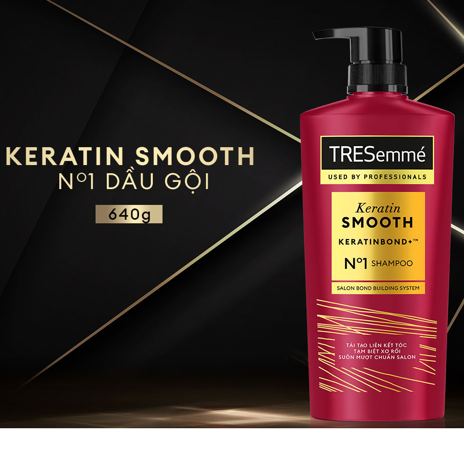 Dầu gội tresemmé dưỡng tóc vào nếp suôn mượt chuẩn salon chai 640g