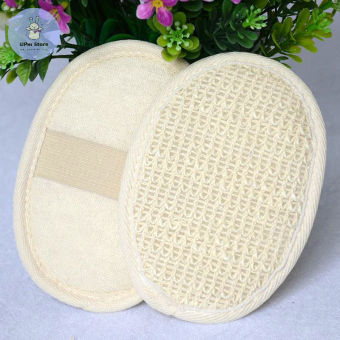 UPm Tự nhiên xơ mướp miếng bọt biển tẩy tế bào chết Găng Tay Tắm Disc pad mặt làm sạch bàn chải