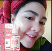 SADOER 4 In 1 Facial Serum Anti Aging Mencerahkan Kulit Whitening Serum 30ML 100% Original Facial Serum Pemutih Glowing Wajah Anti Wrinkle Menghilangkan Flek Niacinamide Moisturizing Essence