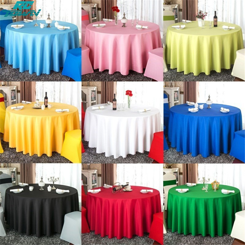 140cm Solid Table Cloth Round Satin Tablecloth Wedding Party Restaurant Home Table Cover ราคา 134 บาท*ส่งฟรี