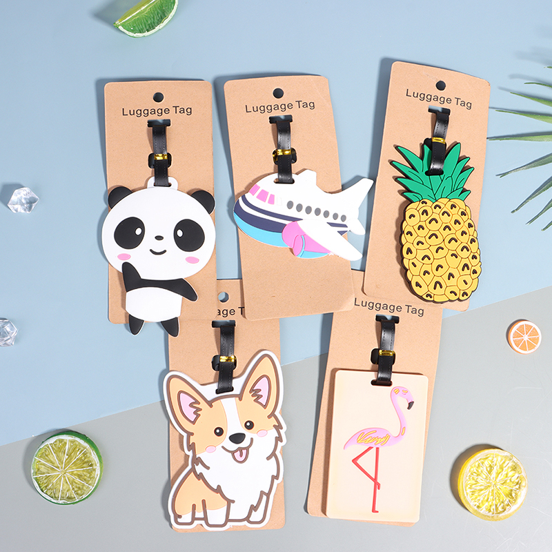 Hot Sale FunFindsS Phim hoạt hình vali hành lý tên ID địa chỉ nhãn Túi xách tay phụ kiện du lịch