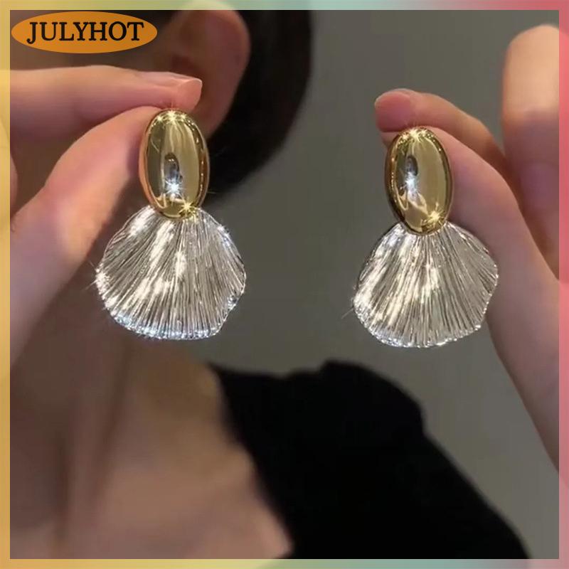 JULYHOT Ánh sáng sang trọng cao cấp Vỏ thiết kế thích hợp tính khí Tiệc Bông tai thời trang