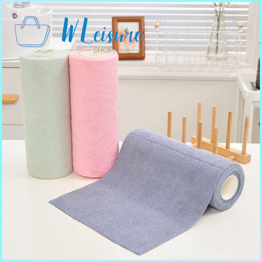 DIDI - HL 20PCS/Roll Tái sử dụng Khăn vi sợi Thay thế Thấm hút Khăn lau bát đĩa nhà bếp  Lau chùi Giẻ lau đĩa dầu chống dính