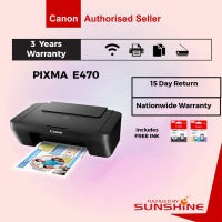 Canon Pixma E470 Wi-Fi All In One Colour Inkjet Printer PG47/CL57/CL57S/470/MG2577S/MG3070S/E470