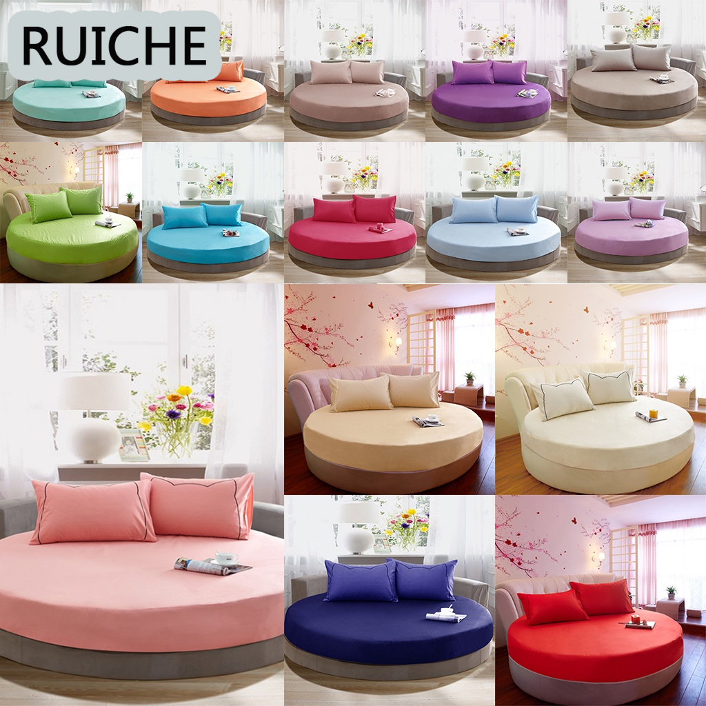 RUICHE [Kloware] เตียงผ้าฝ้ายแท้ทรงกลมพร้อมเตียงทอสีขาวขนาด200x200ซม. ราคา 560 บาท*ส่งฟรี