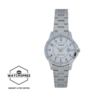 [WatchSpree] Casio Ladies' Standard Analog Silver Stainless Steel Band Watch LTPV004D-7B LTP-V004D-7B