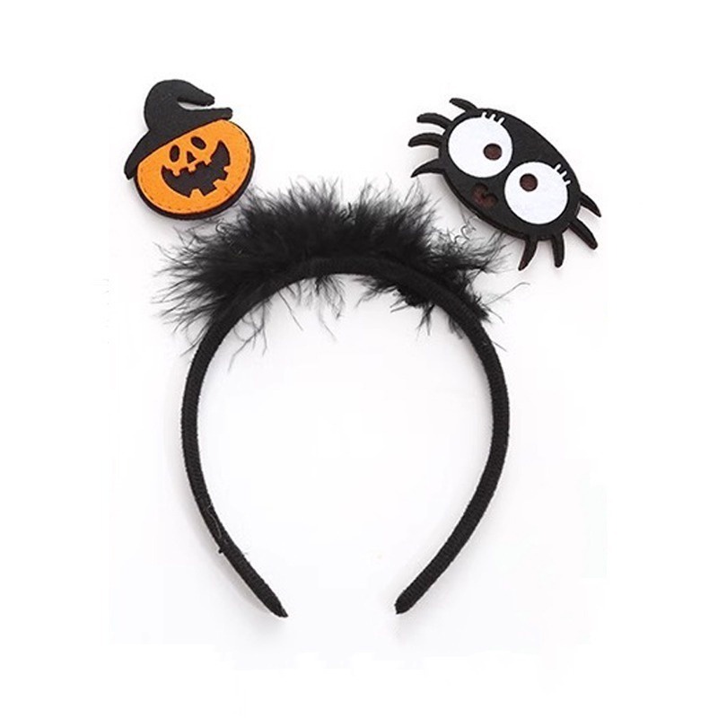 Halloween Đen Bí Ngô Nơ Đầu Tiệc Khiêu Vũ Trang Trí Không Khí Lễ Hội Băng Đô