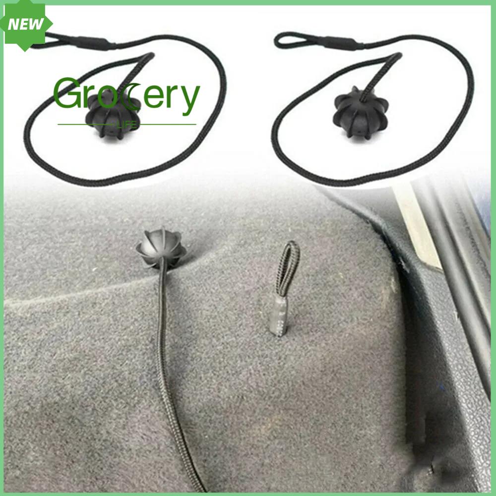 GROCERY LIFE 2Pcs Nylon Dây Kệ bưu kiện khởi động Phụ Kiện Xe Hơi Đen Dây buộc khay đựng đồ cốp xe Bền Dây đai nâng nắp hầm phía sau