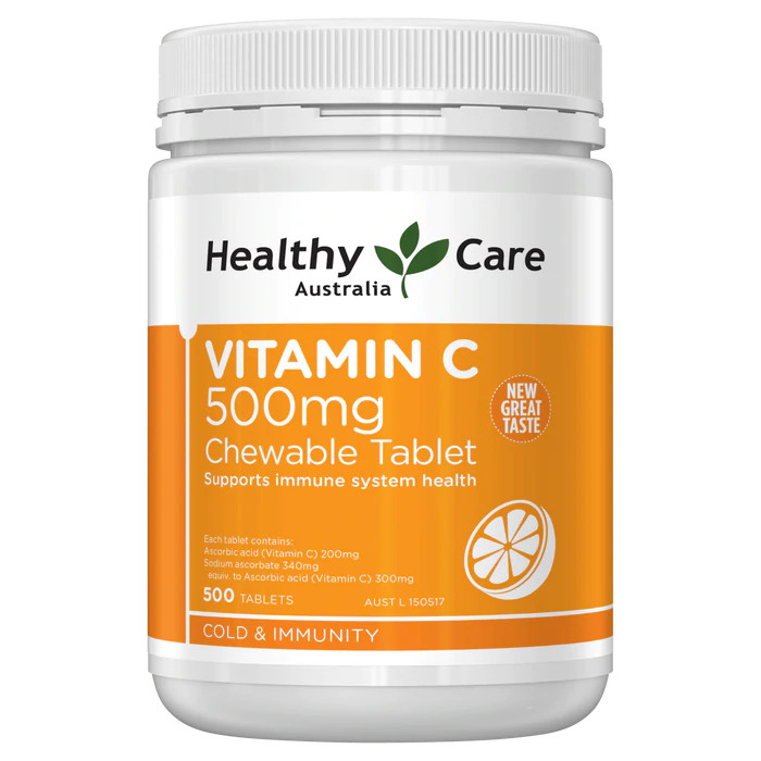 Vitamin C 500mg Chewable Healthy Care viên nhai tăng đề kháng