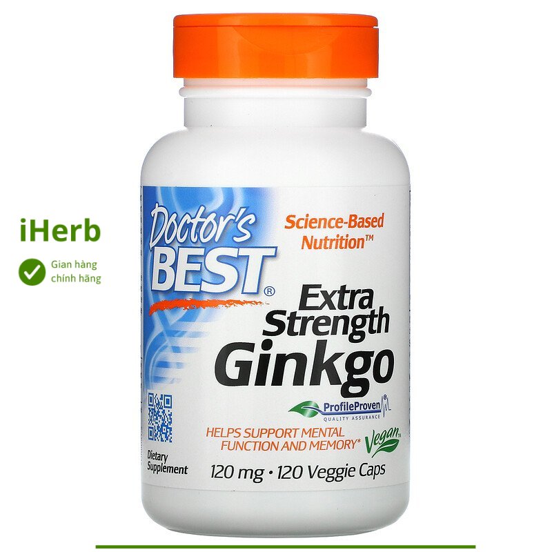 Doctor s Best, Extra Strength Ginkgo, 120 mg, 120 Veggie Caps