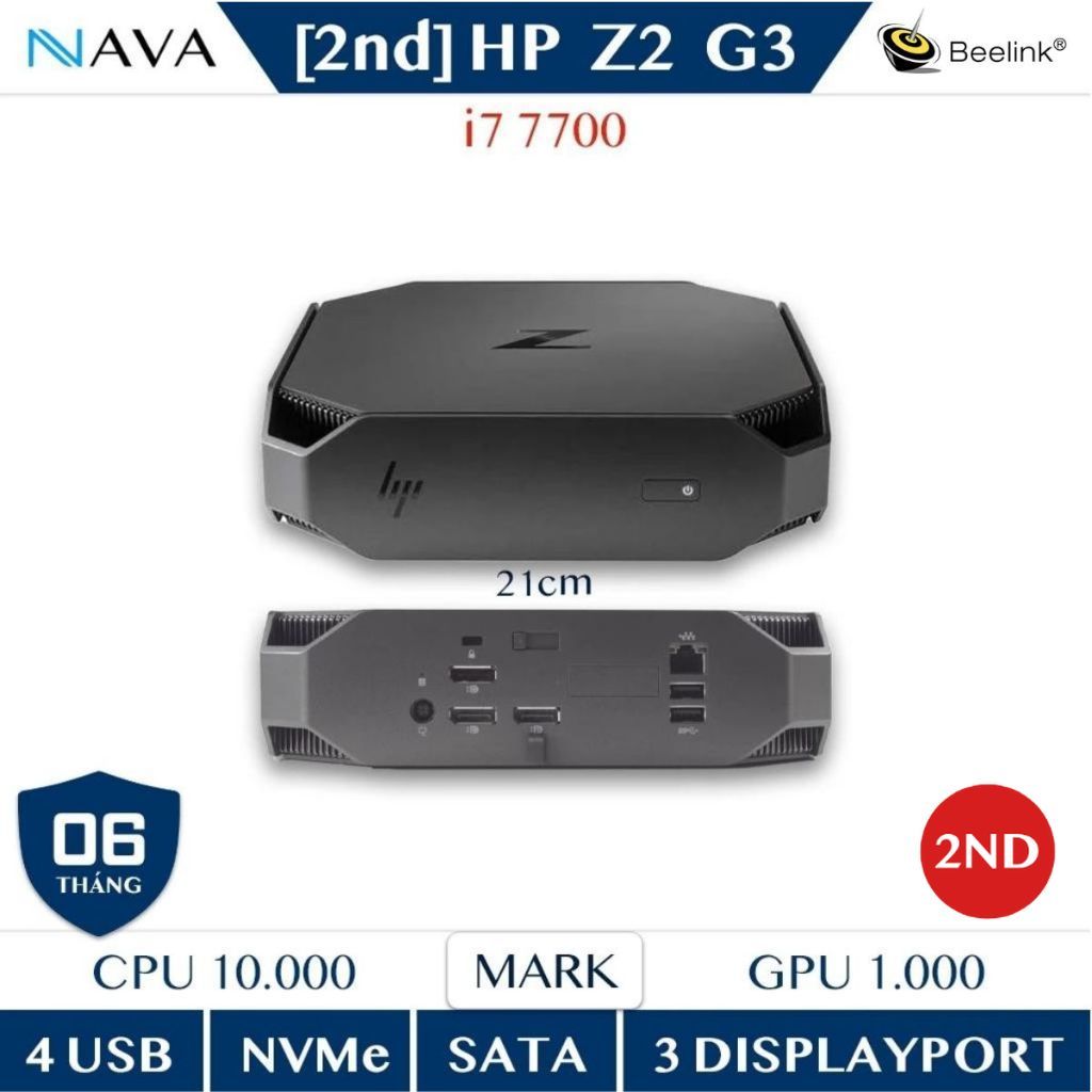 [2ND] Mini PC HP Z2 Mini G3 i7 - 7700 DDR4 SSD Mini Workstation Nhỏ Gọn - Đã qua sử dụng