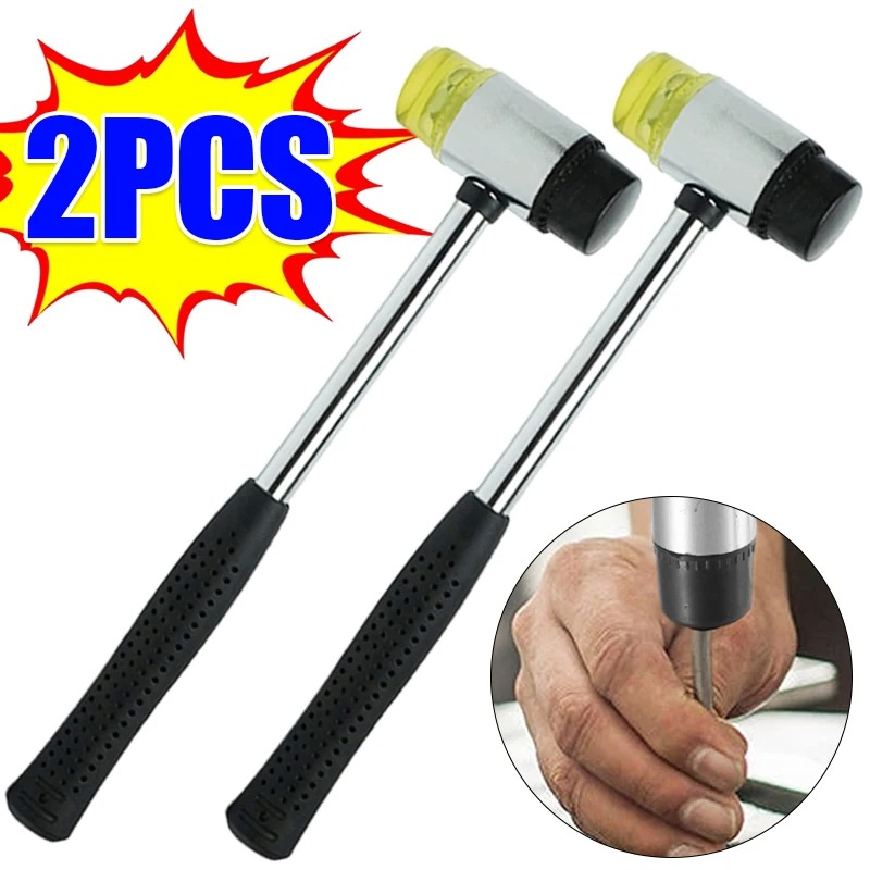 2 cái hai mặt mềm tap Búa cao su có thể tháo rời cách điện cài đặt búa biến dạng nhỏ sửa chữa thanh công cụ accessries