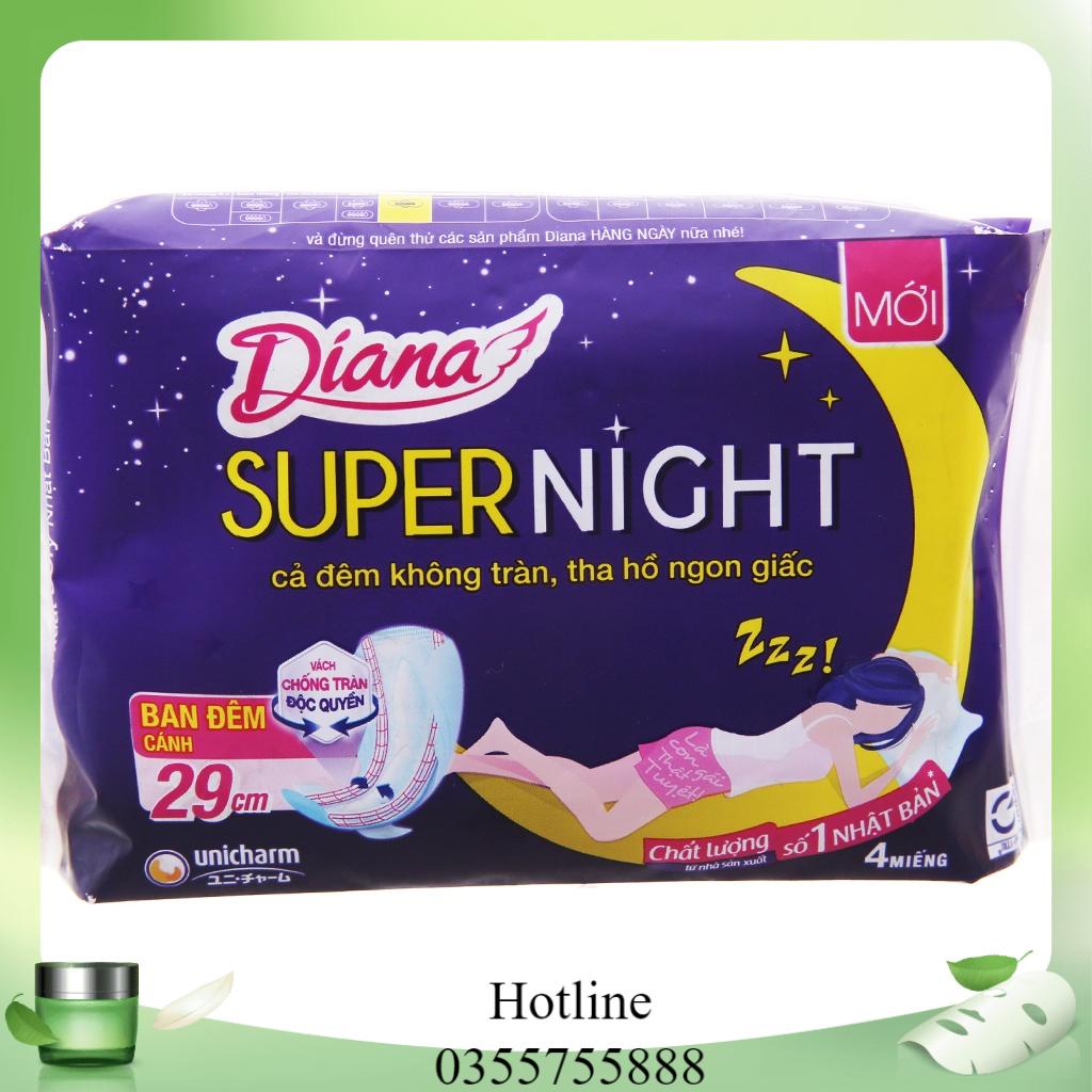 Lốc 6 băng vệ sinh diana ban đêm siêu thấm 29cm