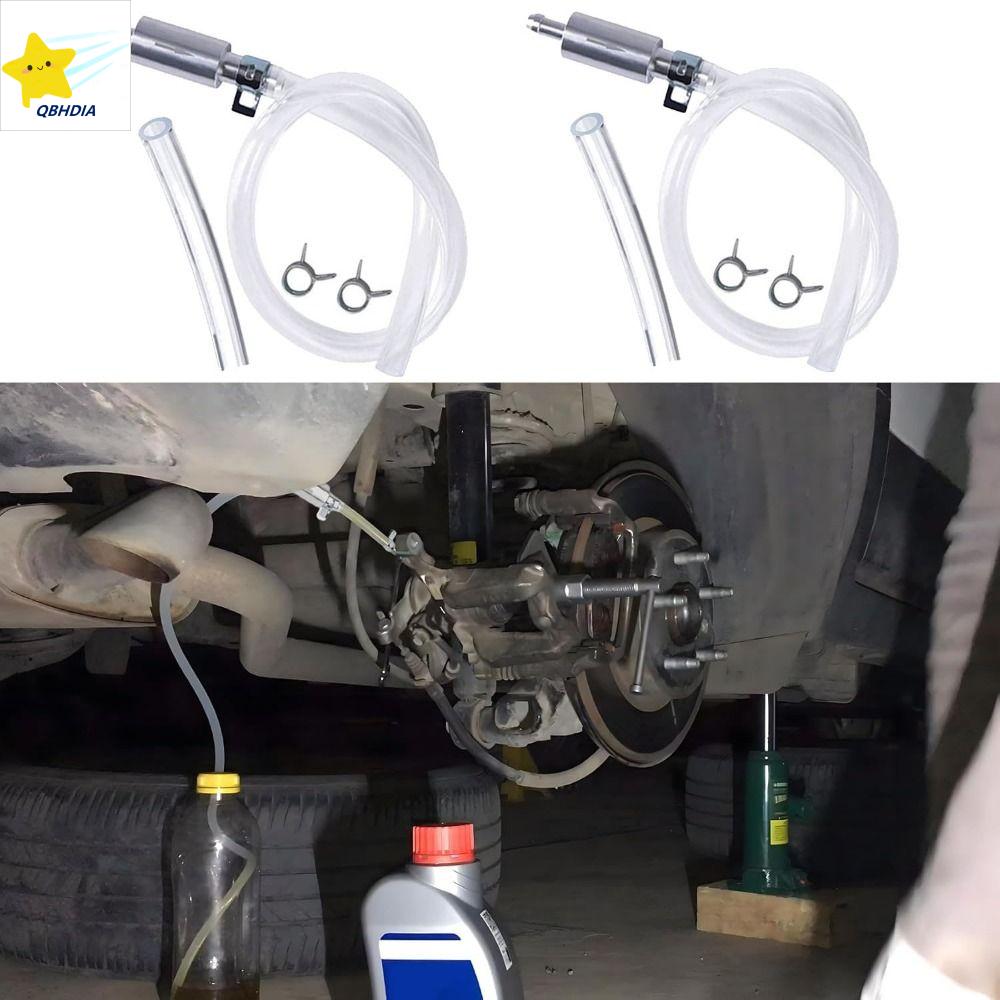 QBHDIA 2Pack Van một chiều Bộ ống xả khí phanh xe máy Cấu trúc nhôm với Kẹp Dụng cụ xả khí ly hợp xe Phù hợp phổ quát Đa năng Bộ công cụ xả khí ống van Bộ ly hợp xe máy