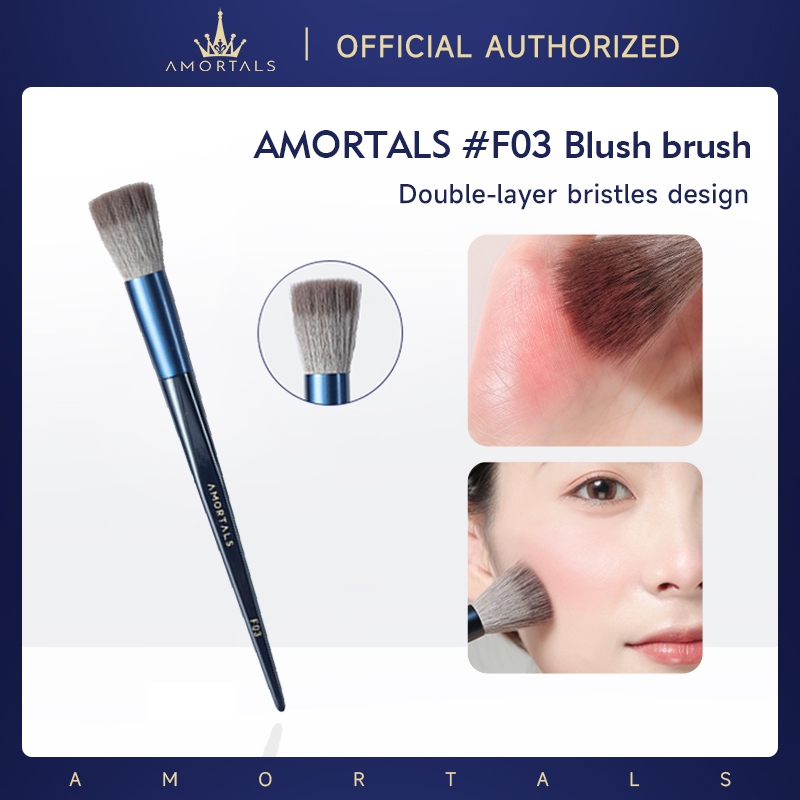 Cọ đánh má hồng AMORTALS tay cầm dài lông siêu mịn chất lượng cao #F03