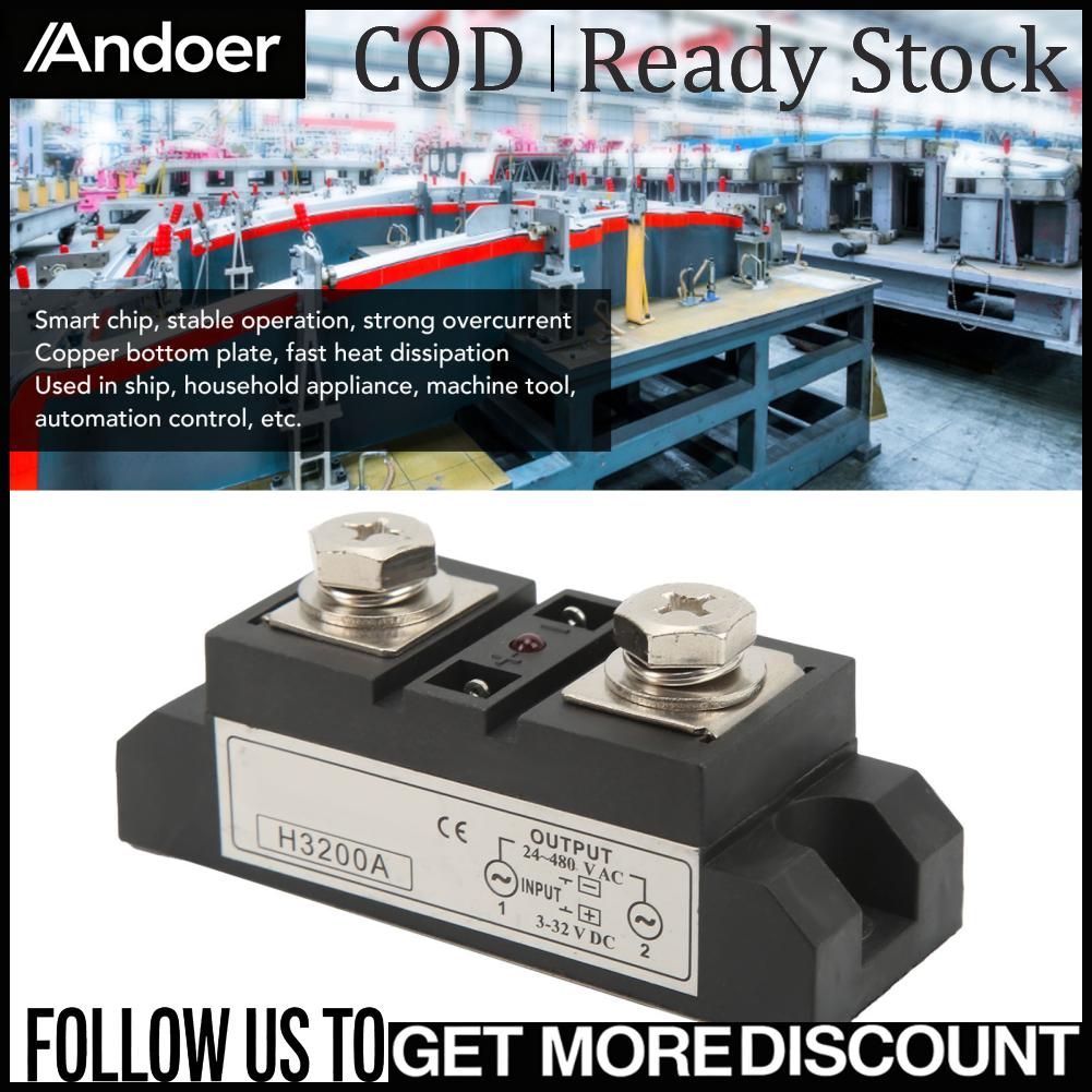 Andoer Mô-đun chuyển tiếp trạng thái rắn Rơle trạng thái rắn Không tiếp xúc cho các thiết bị gia dụng Giá 654,000 Đồng*Miễn phí vận chuyển