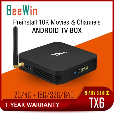 TX6 Android Box 9.0 PRE-INSTALL 10000 Channels & Movies TV Box 2G/4G+16G/32G/64G 6K H6