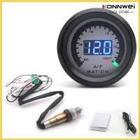 Konnwei Bộ đo tỷ lệ không khí/nhiên liệu Shkalacar 52MM 2 trong 1 Máy đo vôn kế ô tô kỹ thuật số 12 V băng thông hẹp với cảm biến oxy O2 Phụ kiện sửa đổi ô tô