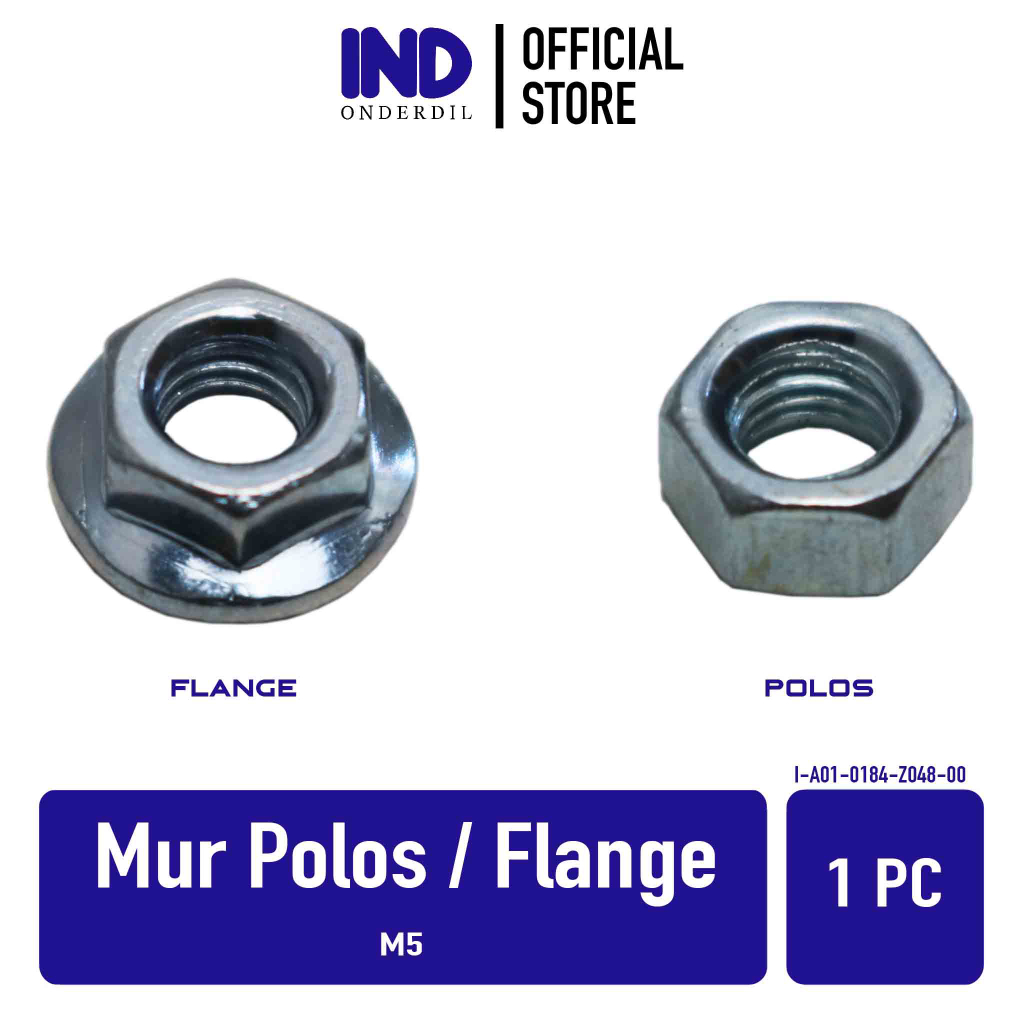 Mur Flange Polos M5 5 mm Kunci 8 Lock Nut Fleng K8 K 5mm m Harga 1,940 rupiah*Gratis Ongkir