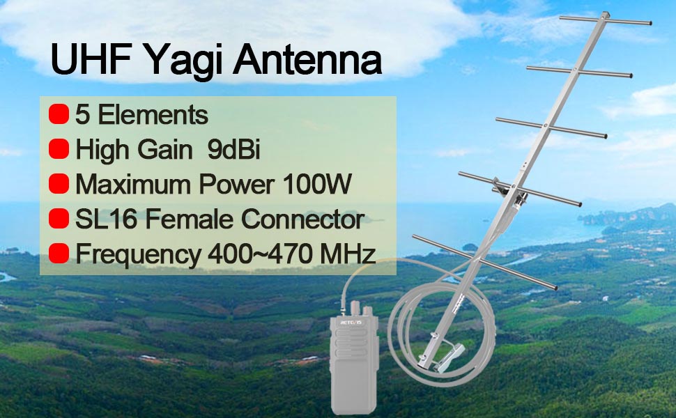 Long Distance Communication Antenna AY04 YAGI RADIO Antenna UHF/VHF ...
