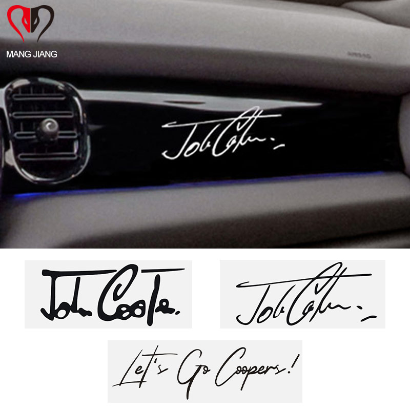 【Customizable】 For Jcw John Cooper Signature Decal Car Body Vinyl For Mini Cooper F54 F55 F56 R55 R5