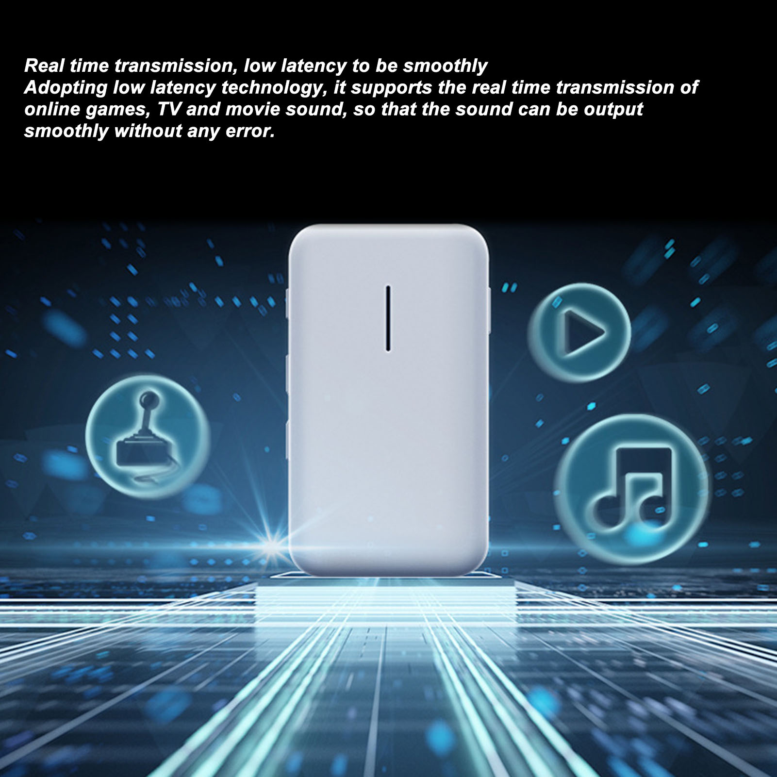 Thiết bị thu phát Bluetooth 2 trong 1 32.8ft phạm vi USB C 5V/1A xách tay độ trễ thấp Bộ chuyển đổi Bluetooth 3.5 mét Stereo cho TV