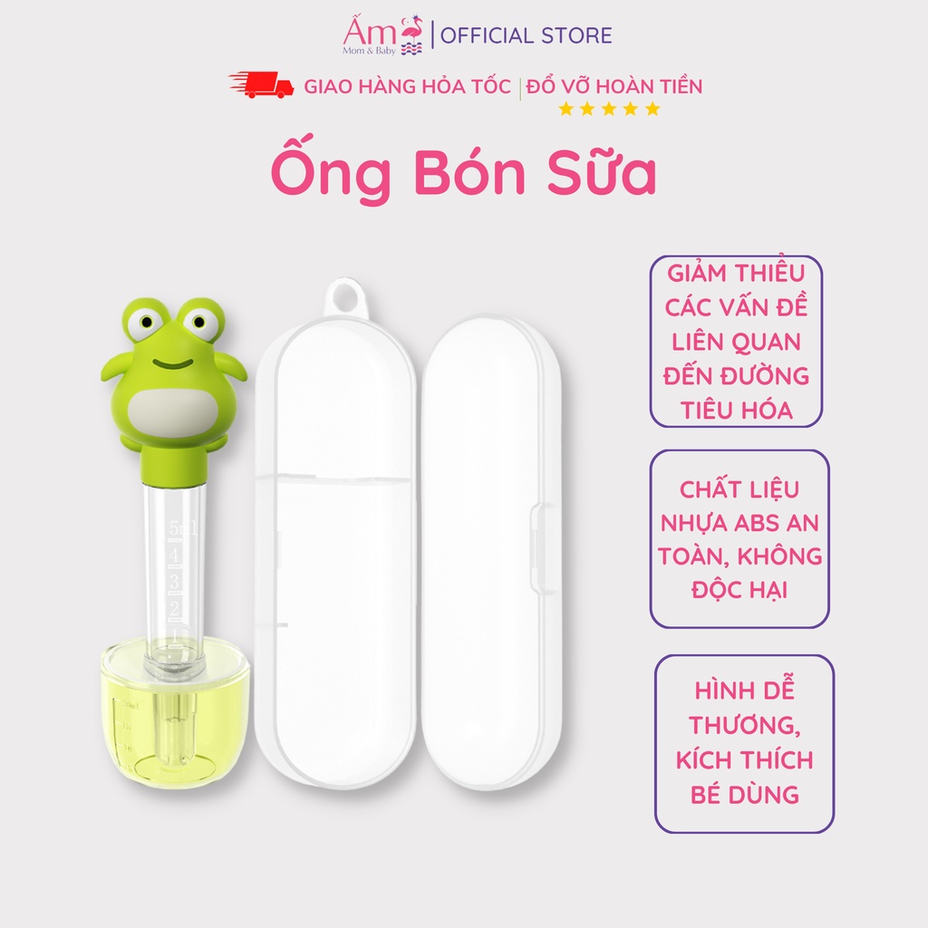 Ống Bón Nước, Sữa Ấm Baby Hình Ếch 5 Ml An Toàn Tiện Lợi Cho Bé Biếng Ăn