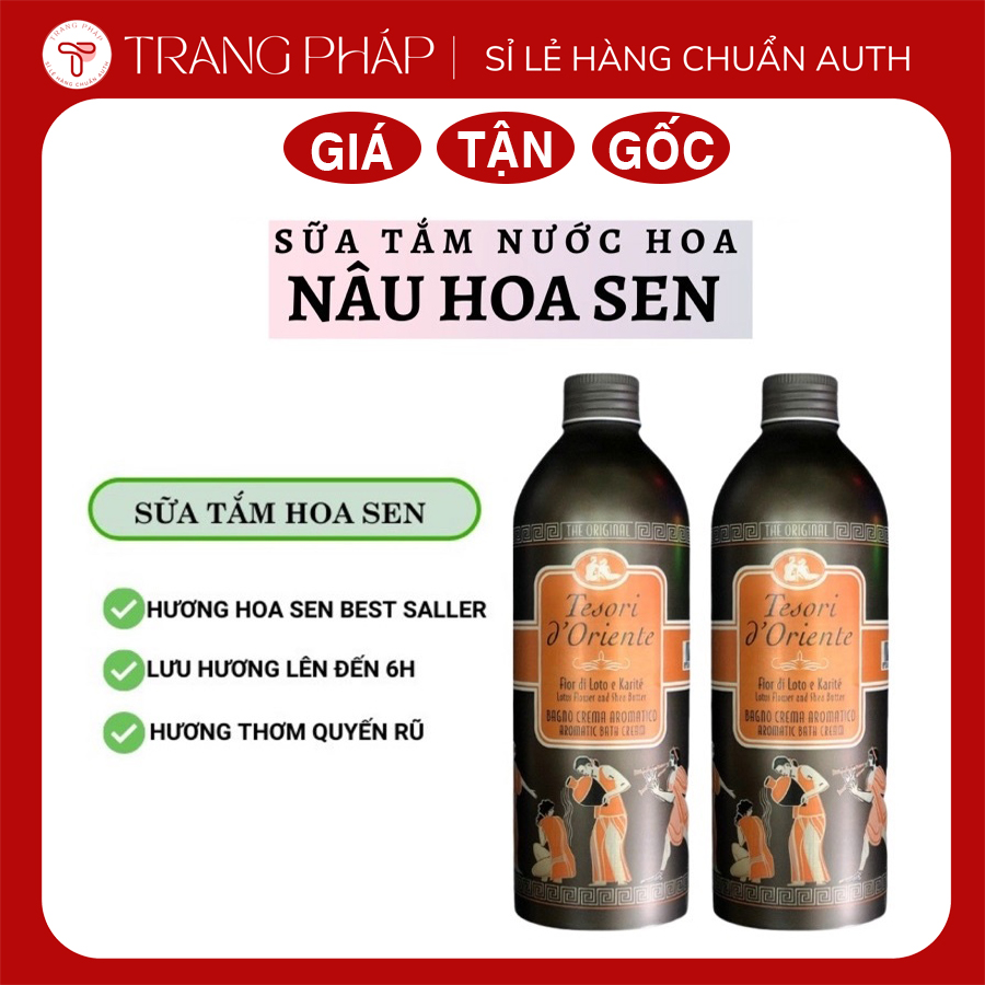 Sữa tắm xích Tesori d'Oriente Ý 500ml | Sữa tắm nước hoa Ý trắng da cao cấp, dưỡng ẩm thơm lâu