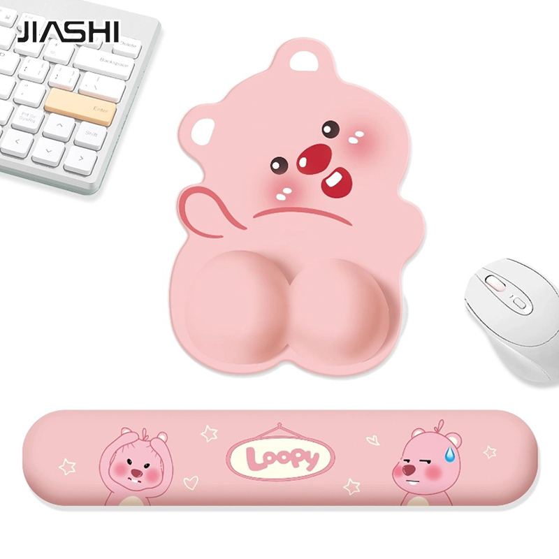 ins style cute cartoon memory foam mouse pad dirt-resistant office desktop mouse non-slip pad wrist pad ราคา 142 บาท*ส่งฟรี
