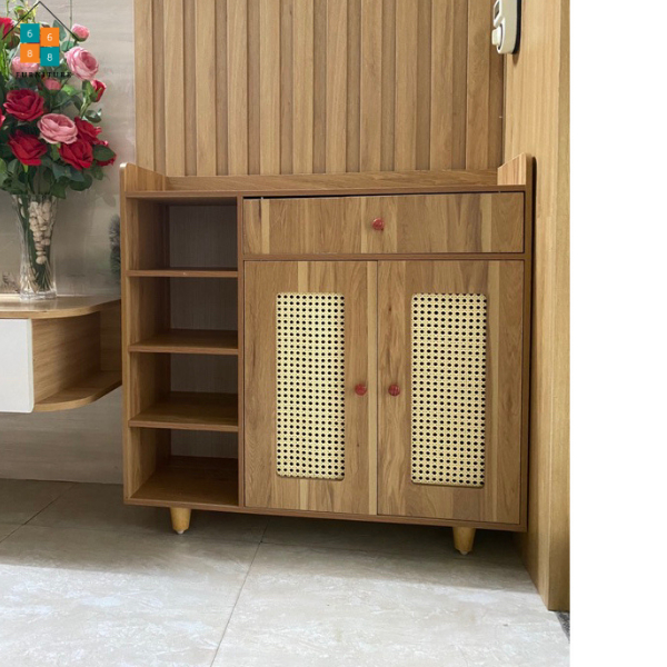 Tủ Giày Dép Cánh Mây Ván Gỗ MDF Dày 12mm, Cao 90, Rộng 90  Bền Bỉ Có Video HD