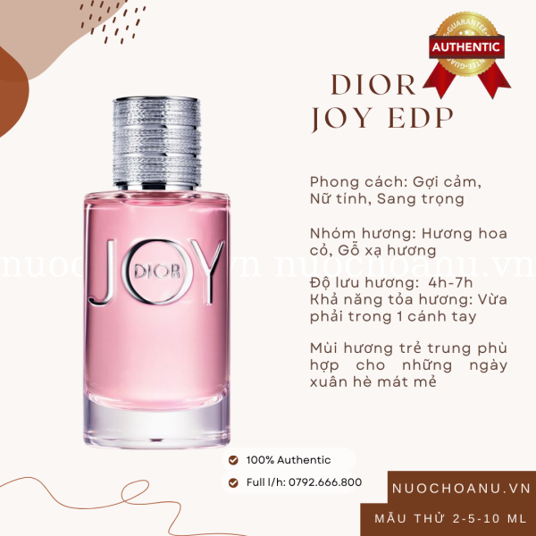[Chính Hãng] Nước Hoa Nữ Dior Joy EDP Mùi Hương Sang Trọng Mẫu Thử 2ml 5ml 10ml Nuochoanu,vn