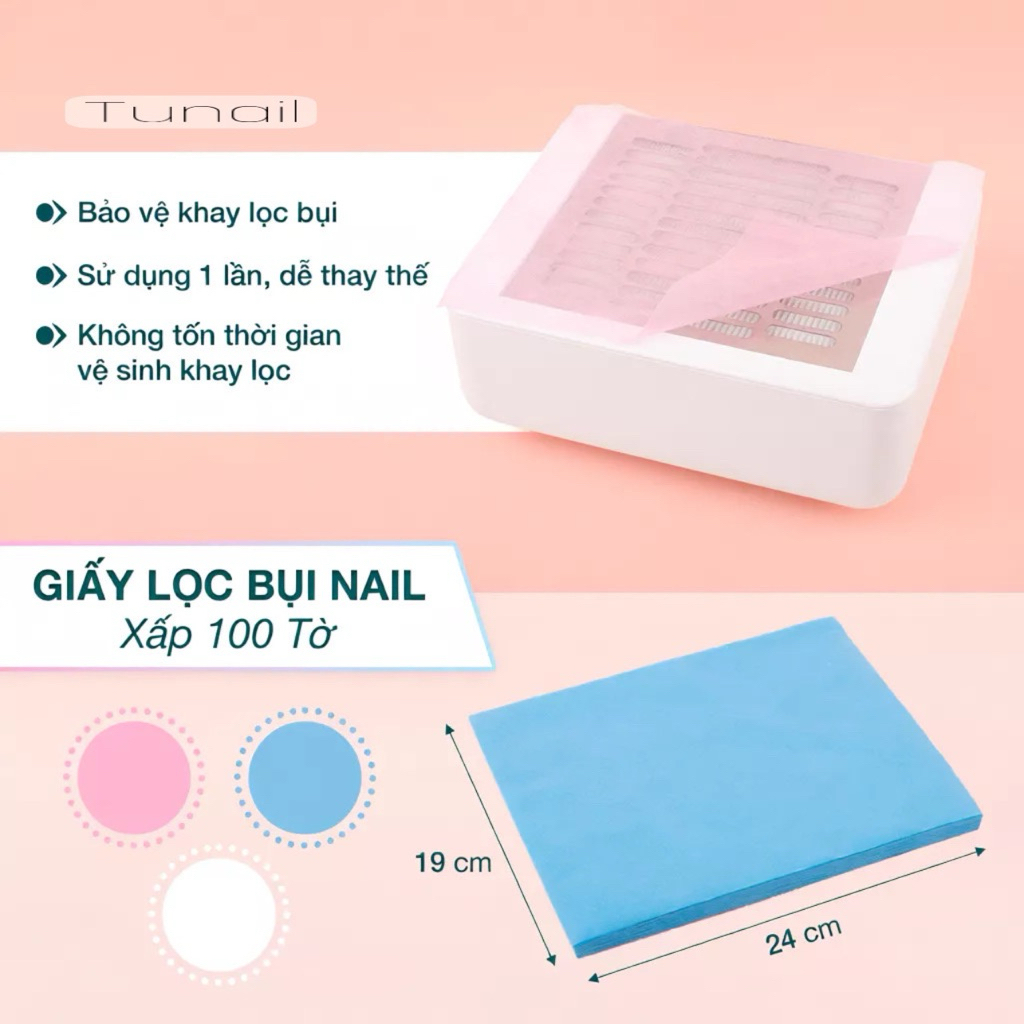 Set 100 giấy lọc máy hút bụi nail dành cho tất cả dòng máy hút bụi móng tay chuyên dụng [ loại giấy xịn ] 𝐓𝐔́ 𝐀𝐍𝐇 𝐍𝐀𝐈𝐋