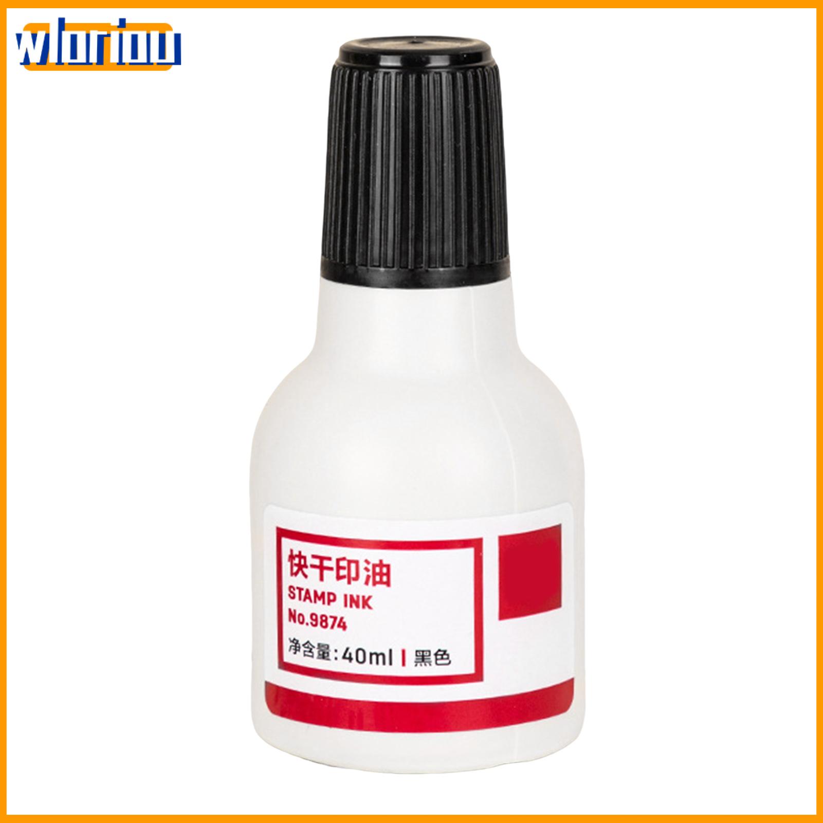 High-quality Stamp Ink Stamp Refill Ink 40ml Stamp Pad Ink Vibrant Colors Quick-drying Refill Ink fo