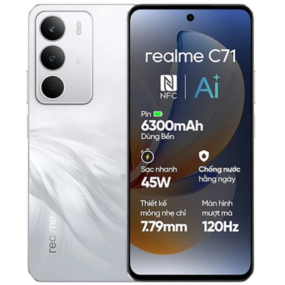 Điện thoại Realme C71 6GB/128GB Hàng Chính hãng Mới 100%