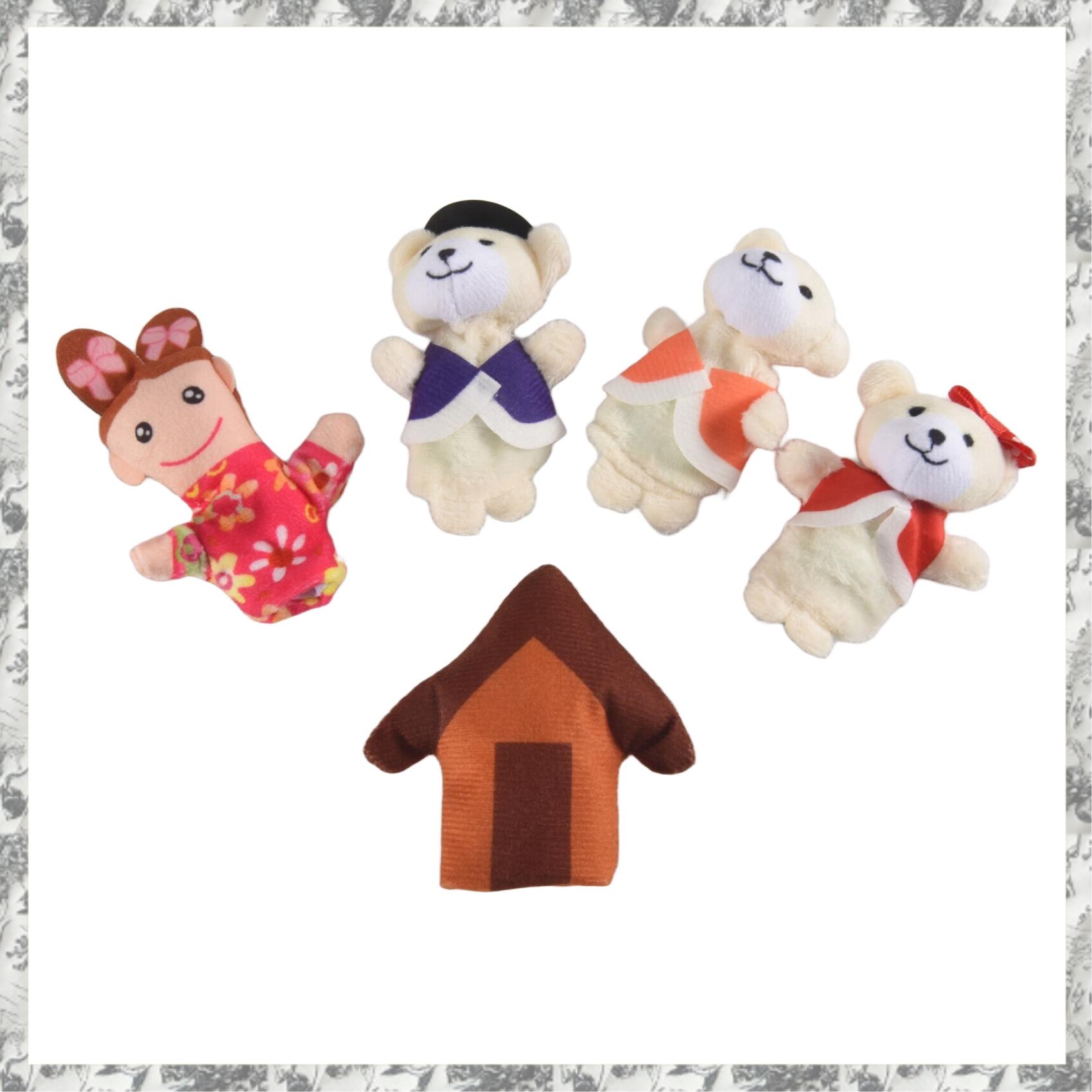 Lot of 5 pcs Finger Fairytale Fairy Tale Goldilocks and Three Bears